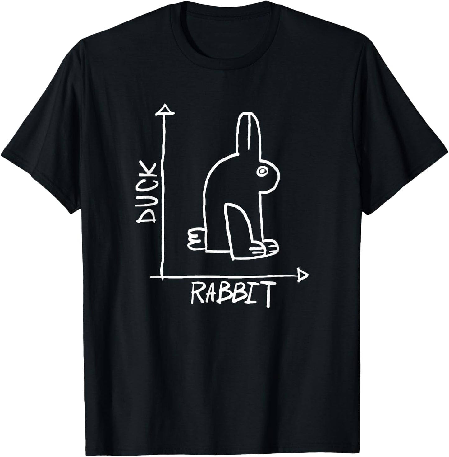 Nerd Duck Rabbit Maths Physics Geek Funny Gift T-Shirt - T-Shirt | Black