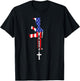 American Flag Rosary Patriotic Catholic T-Shirt - T-Shirt | Black