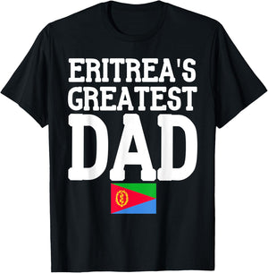 Flagcastle: Eritrea's Greatest Dad Fathers Day Eritrea Flag T-Shirt - T-Shirt | Black