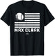 Flag Stripes Max Clark Prospect Baseball Fan Gear T-Shirt - T-Shirt | Black