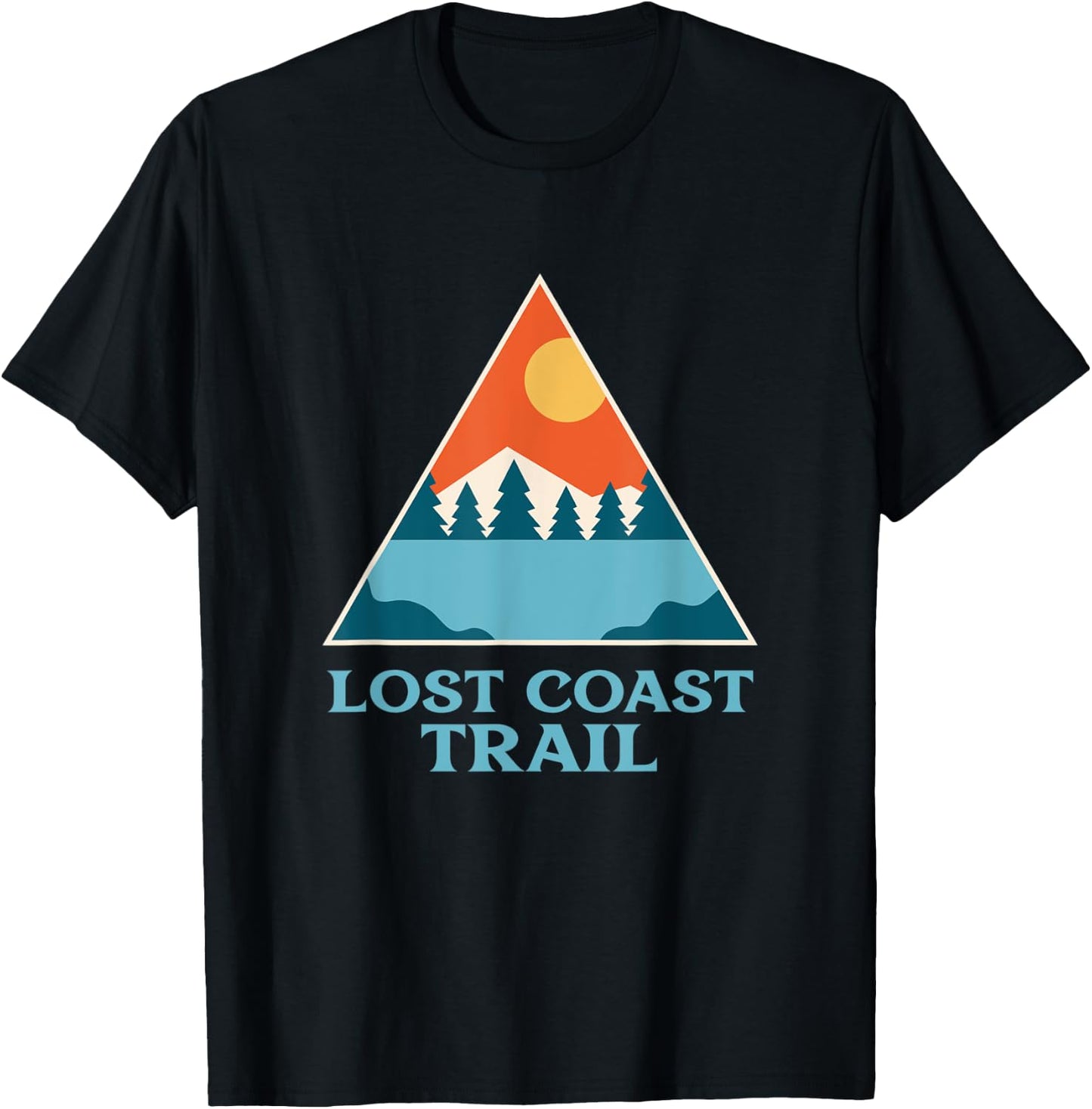 LOST COAST TRAIL California Hiking Souvenir T-Shirt - T-Shirt | Black