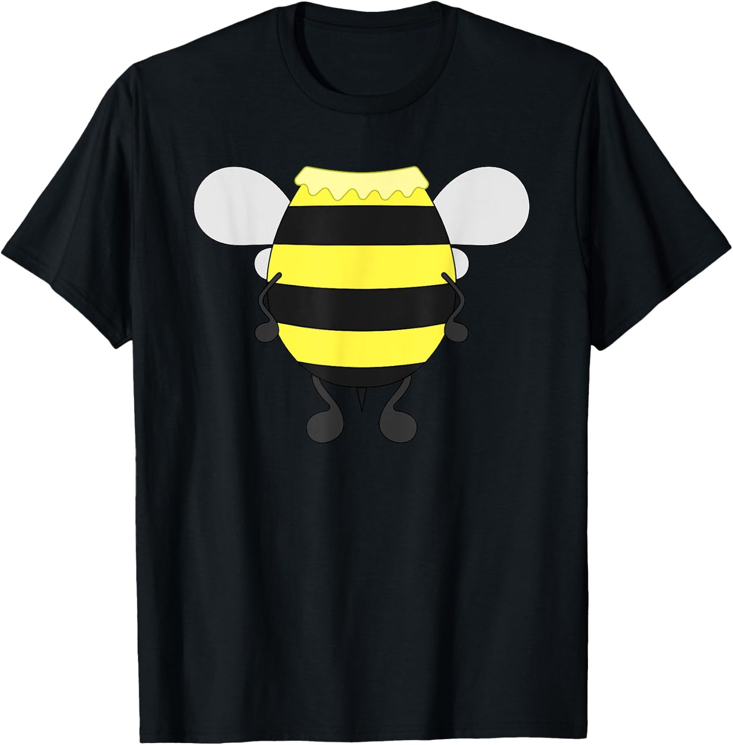 Funny Bee Costume Easy - Honeybee Halloween Cheap Gift Small T-Shirt - T-Shirt | Black