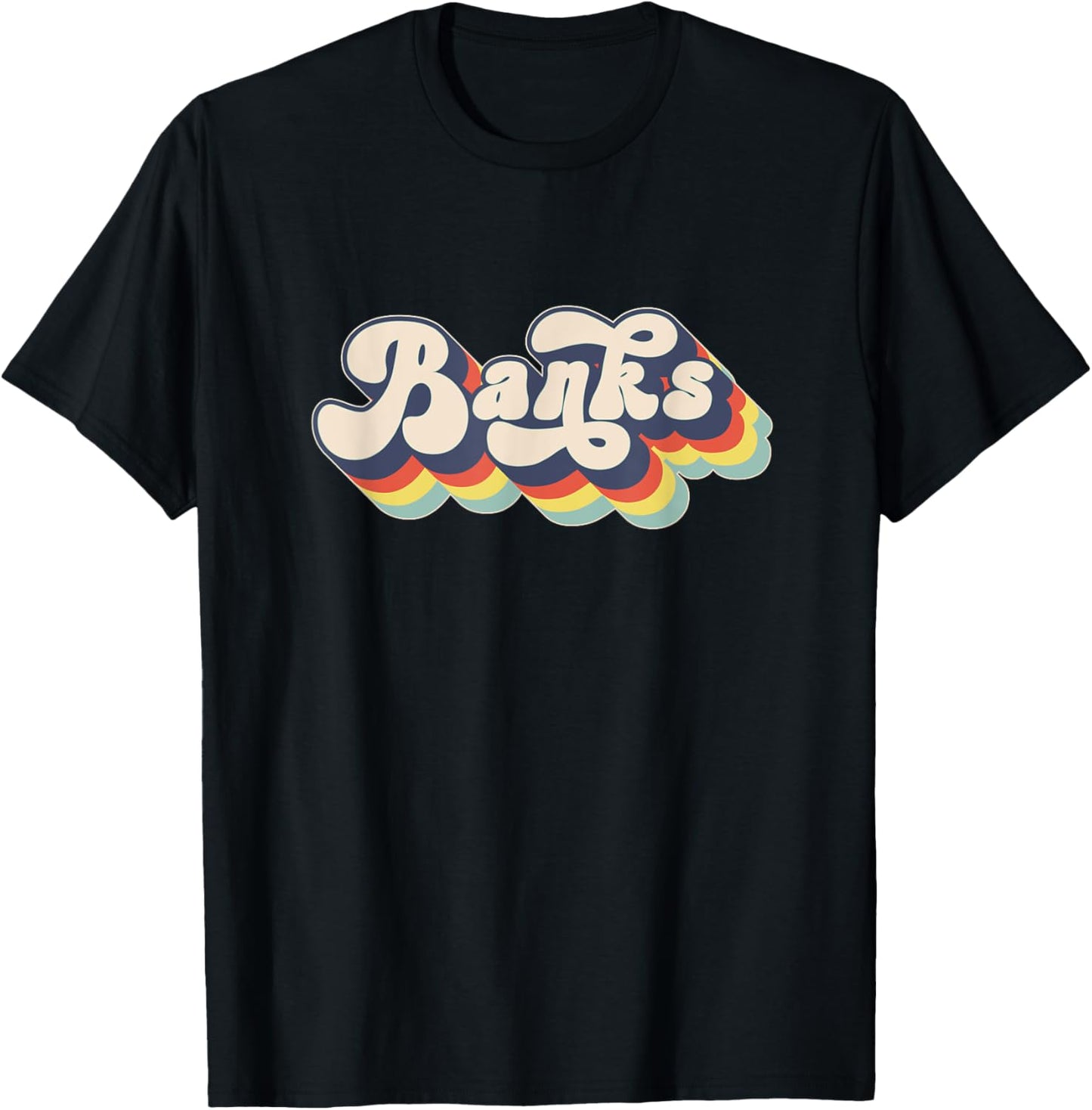 BANKS Family Name Personalized Surname BANKS T-Shirt - T-Shirt | Black