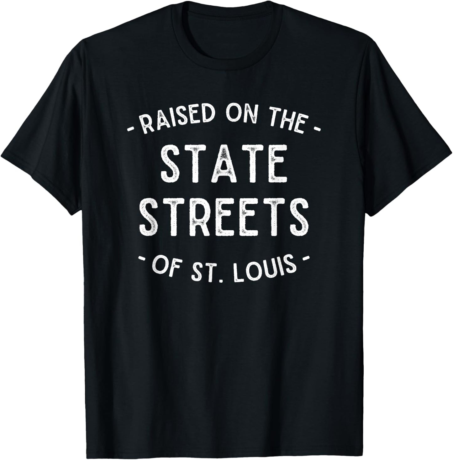 Funny St. Louis State Streets South City Vintage STL T-Shirt - T-Shirt | Black