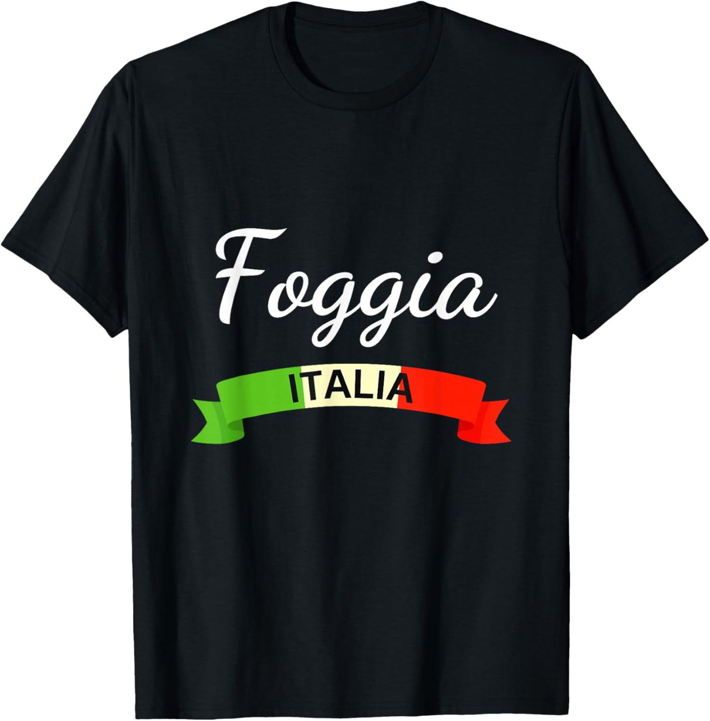 Foggia Italy Flag Italia Souvenir Matching Italian T-Shirt - T-Shirt | Black