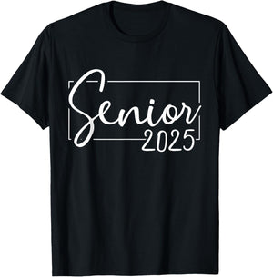 Senior 2025 college high school graduation year class of T-Shirt - T-Shirt | Black