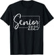 Senior 2025 college high school graduation year class of T-Shirt - T-Shirt | Black