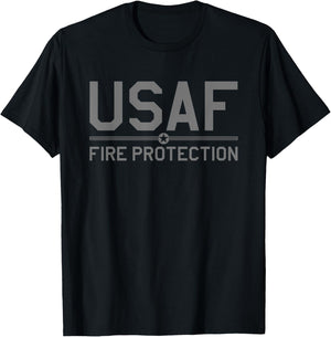 Us Air Force Usaf Fire Protection Rescue Hazmat T-Shirt - T-Shirt | Black