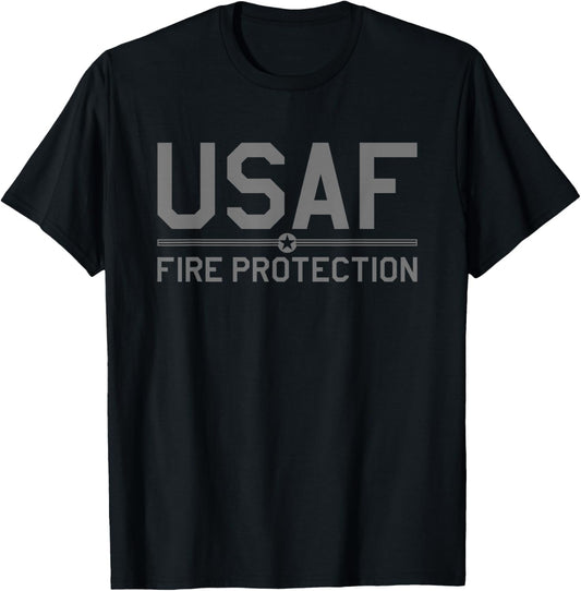 Us Air Force Usaf Fire Protection Rescue Hazmat T-Shirt - T-Shirt | Black