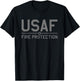 Us Air Force Usaf Fire Protection Rescue Hazmat T-Shirt - T-Shirt | Black