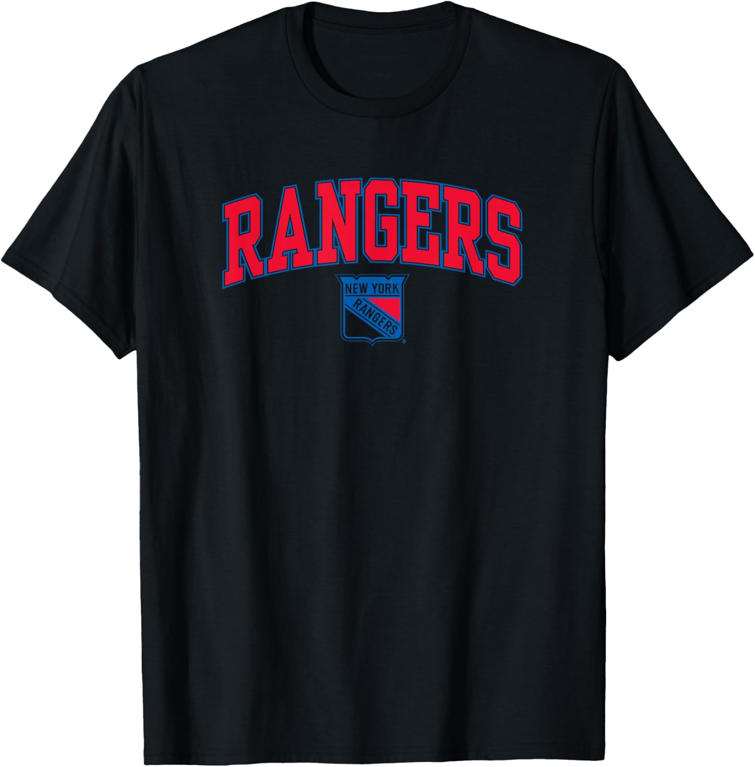 New York Rangers Arch Over White Officially Licensed T-Shirt - T-Shirt | Black