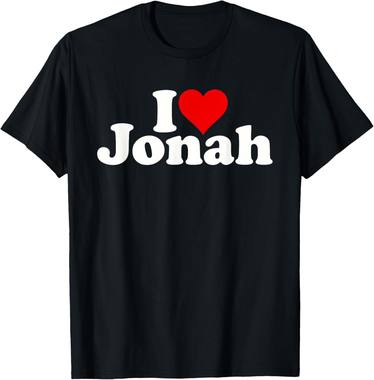 I Love Heart Jonah T-Shirt - T-Shirt | Black