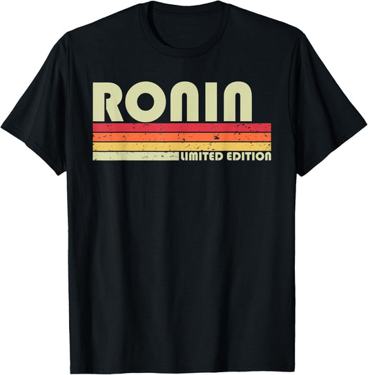 RONIN Gift Name Personalized Funny Retro Vintage Birthday T-Shirt - T-Shirt | Black