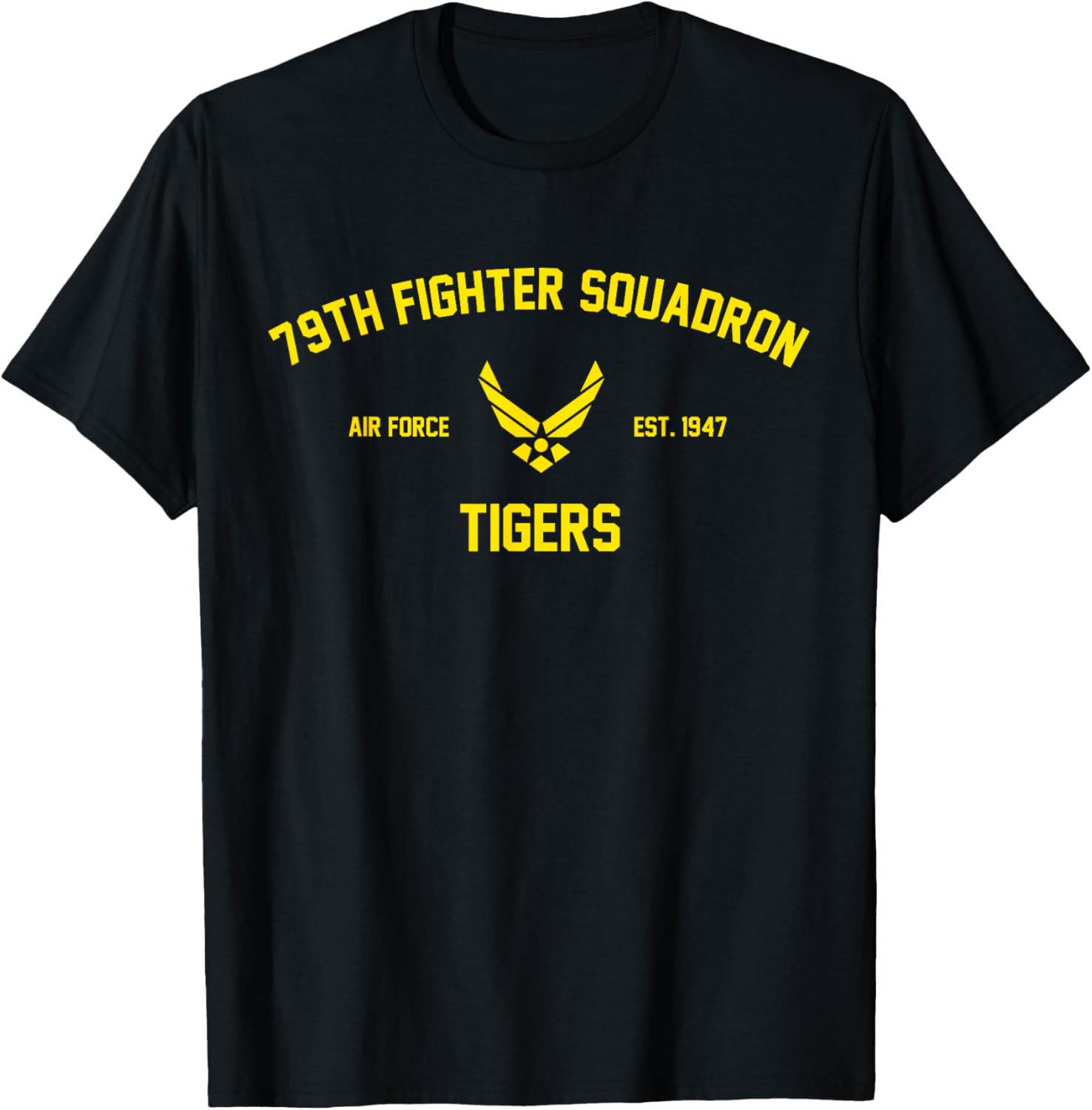 79th Fighter Squadron Tigers T-Shirt - T-Shirt | Black