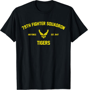 79th Fighter Squadron Tigers T-Shirt - T-Shirt | Black