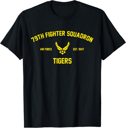 79th Fighter Squadron Tigers T-Shirt - T-Shirt | Black