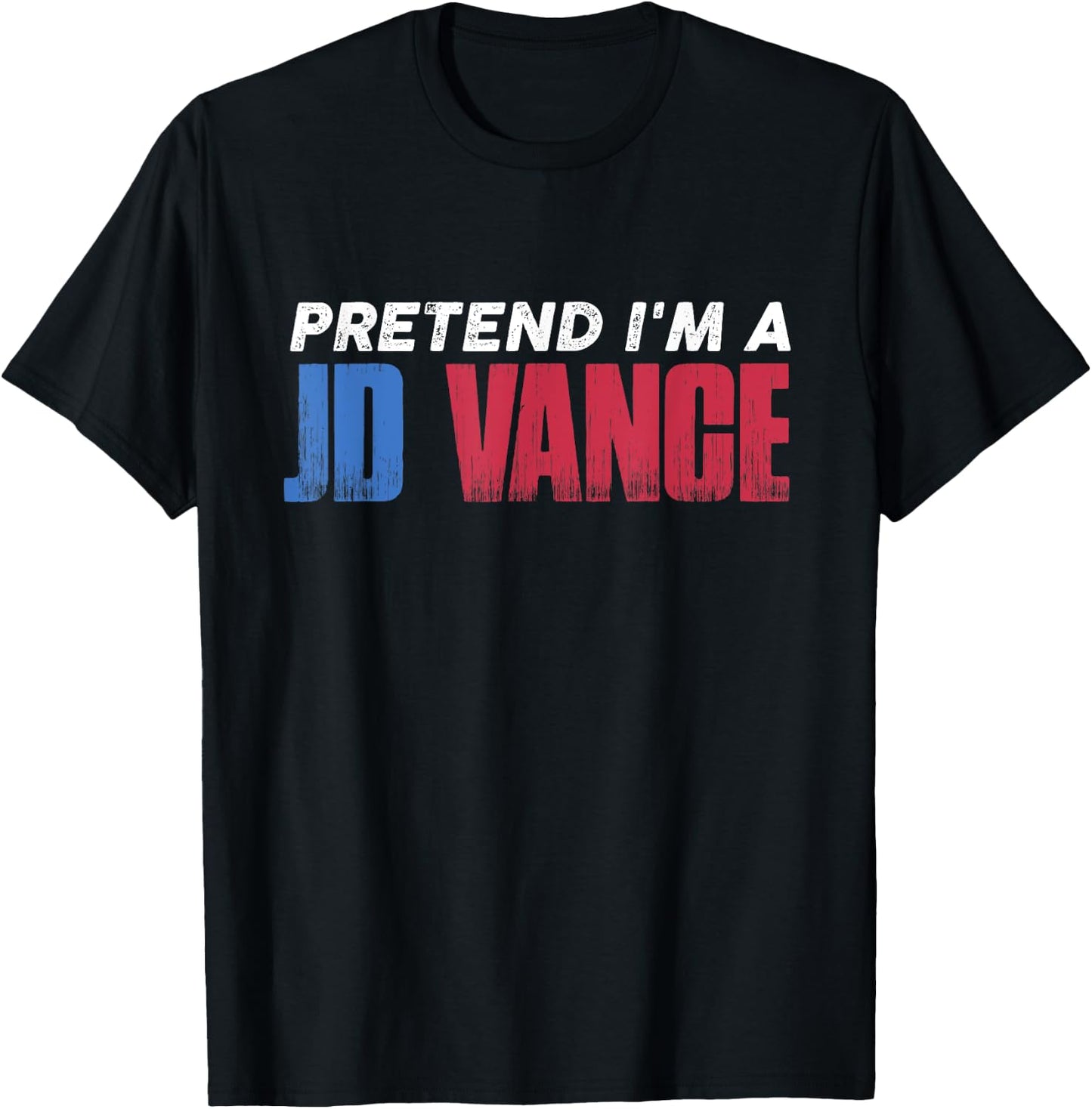 Pretend I'm JD Vance Funny Lazy Halloween Costume T-Shirt - T-Shirt | Black