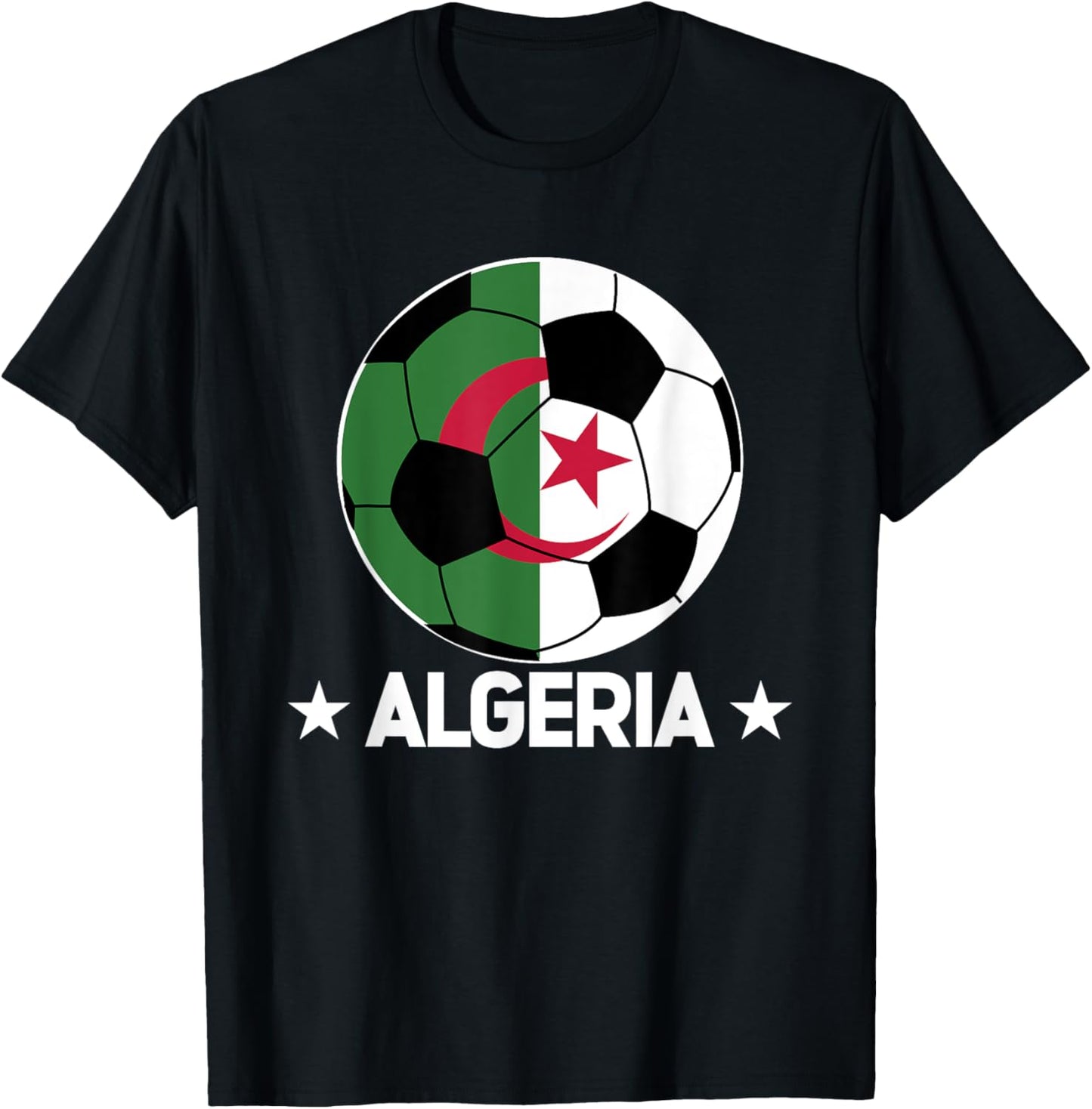 Algeria Soccer Team Algeria Flag Jersey Football Fans T-Shirt - T-Shirt | Black