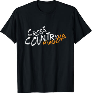 Cross Country Running Shoes XC Runner Jogging Marathon T-Shirt - T-Shirt | Black