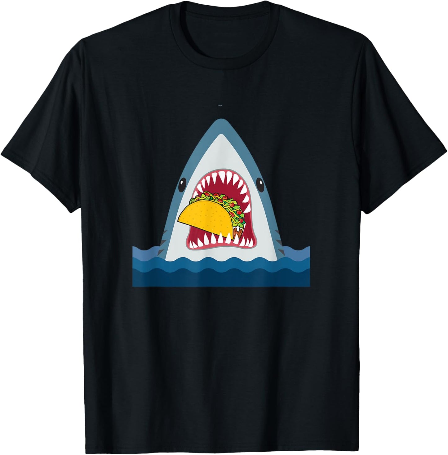 Shark Food Taco Food Design T-Shirt - T-Shirt | Black