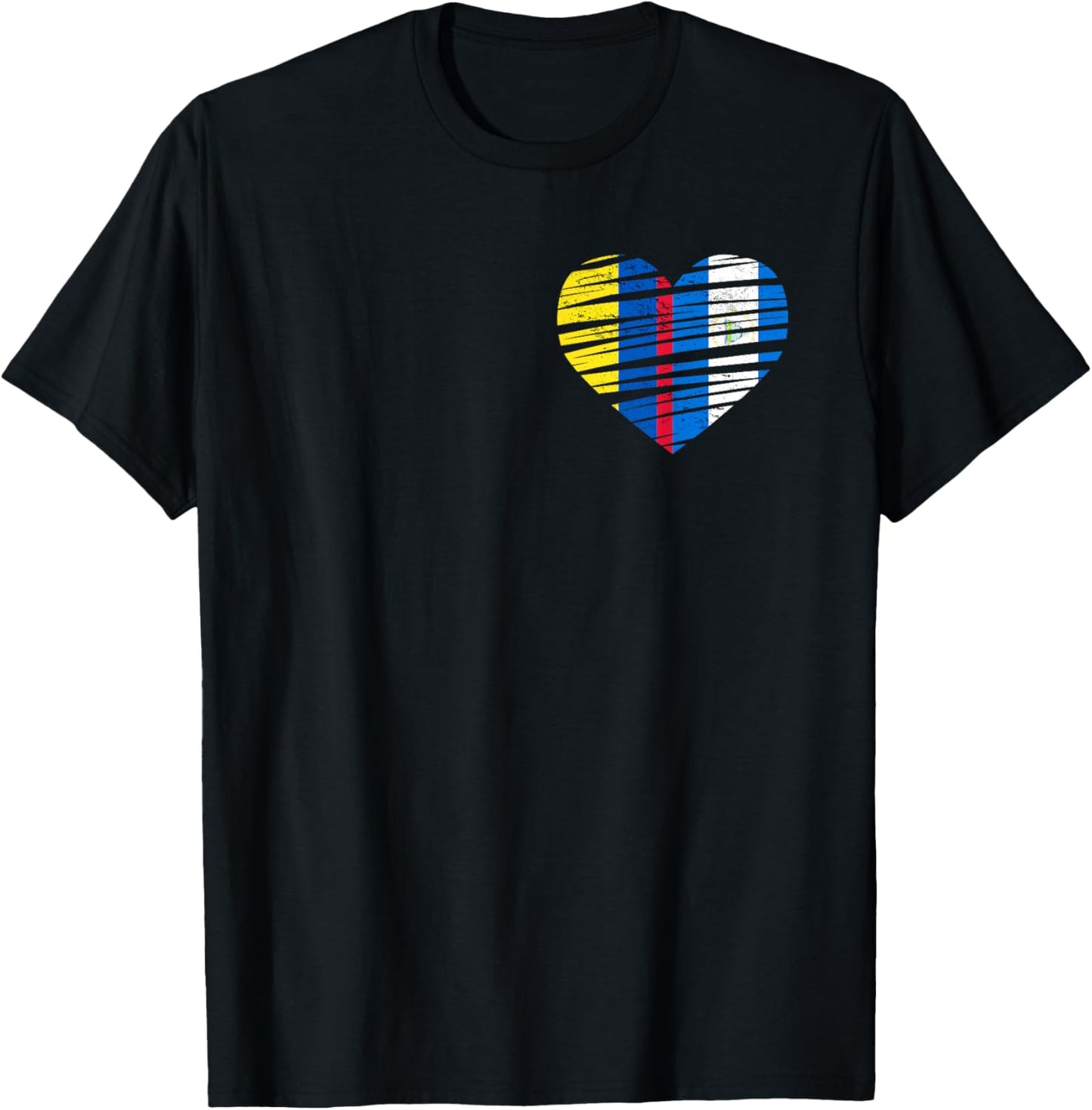 Nicaragua Flag Colombia Grown Hearts Nicaraguan Colombian Fl T-Shirt - T-Shirt | Black