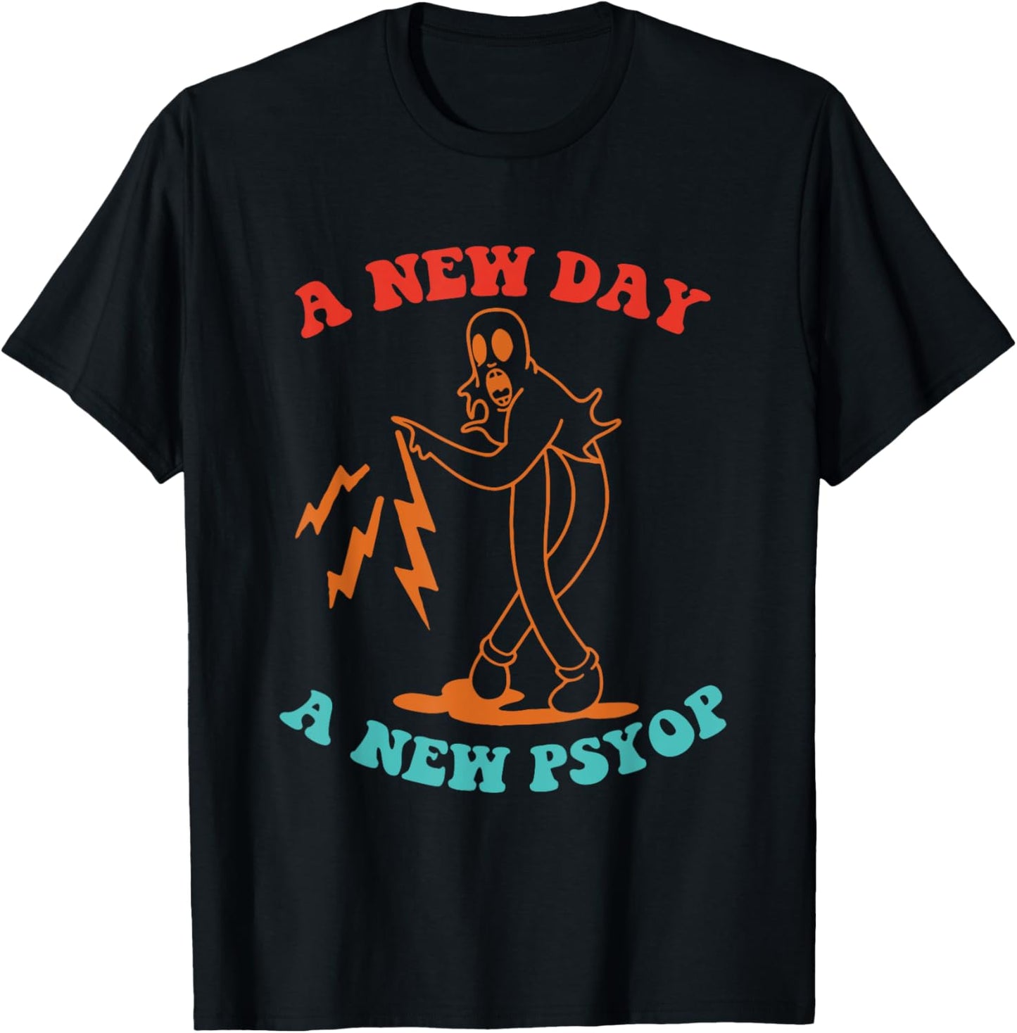 A New Day A New Psyop Retro Vintage T-Shirt - T-Shirt | Black