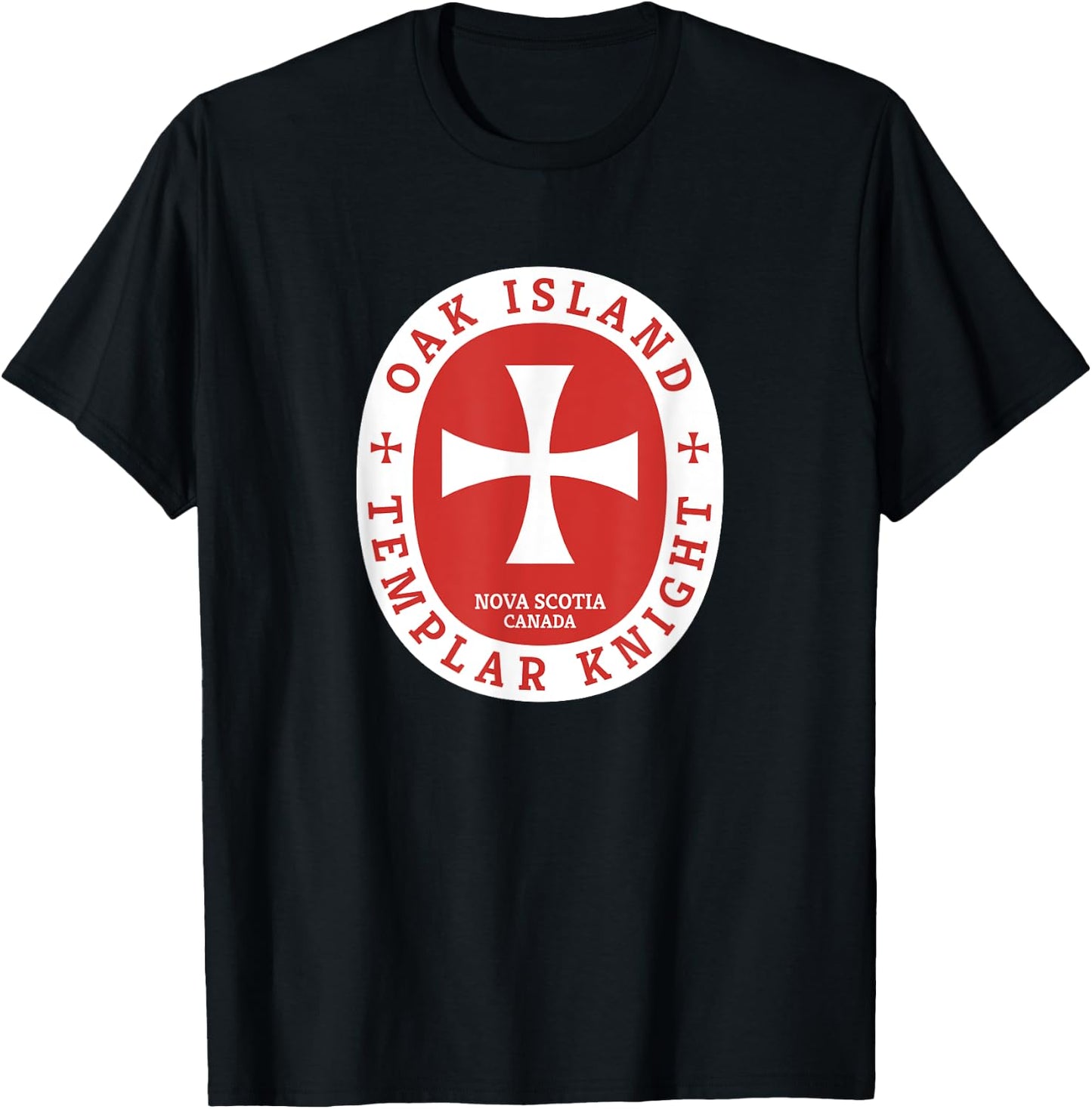 Oak Island Templar Knights Treasure Gift Shirt T-Shirt - T-Shirt | Black