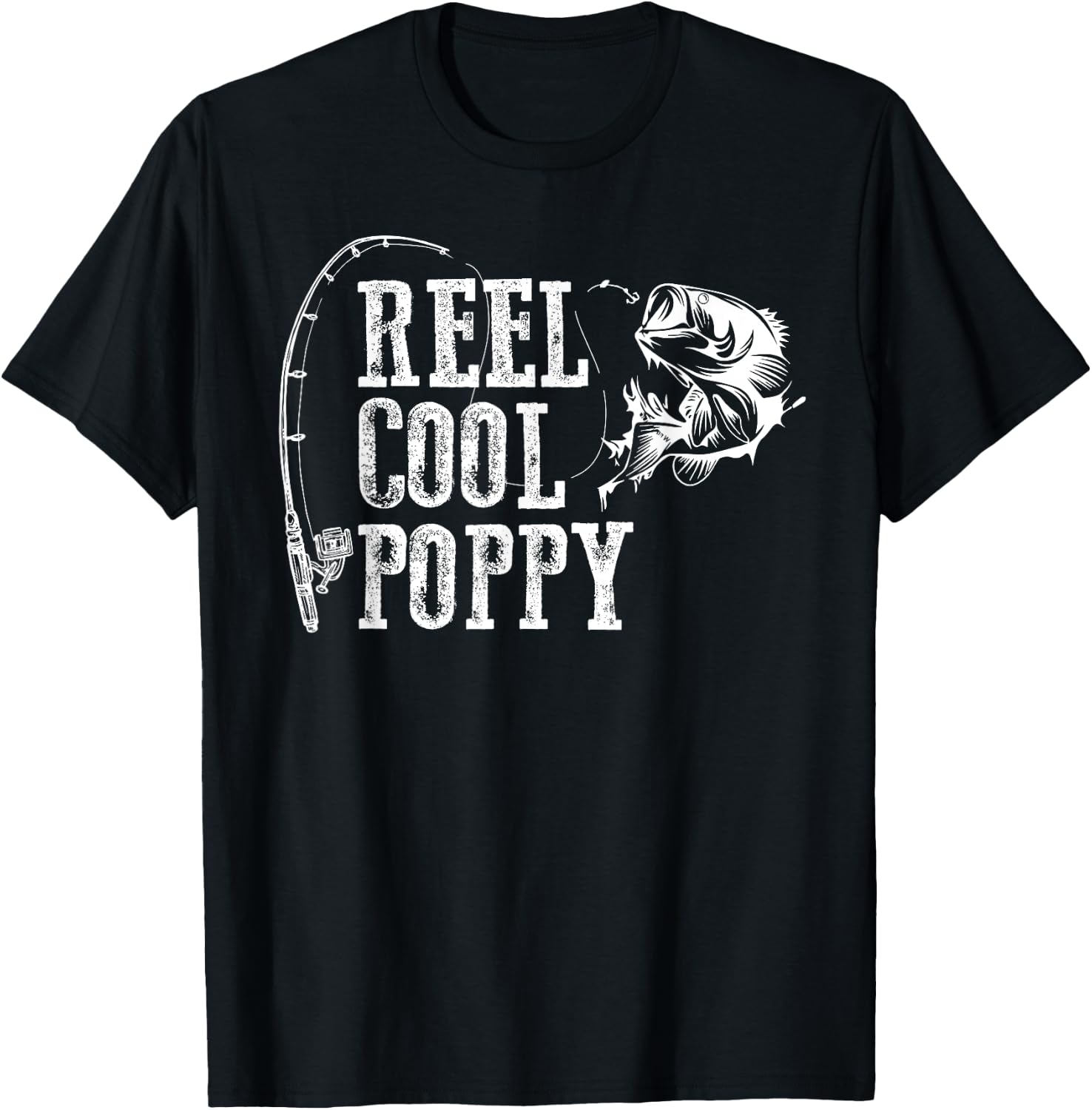 Poppy Fishing: Reel Cool Poppy T-Shirt - T-Shirt | Black