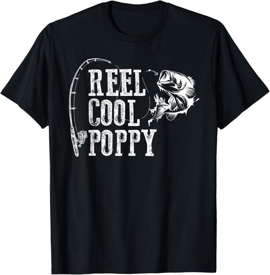 Poppy Fishing: Reel Cool Poppy T-Shirt - T-Shirt | Black