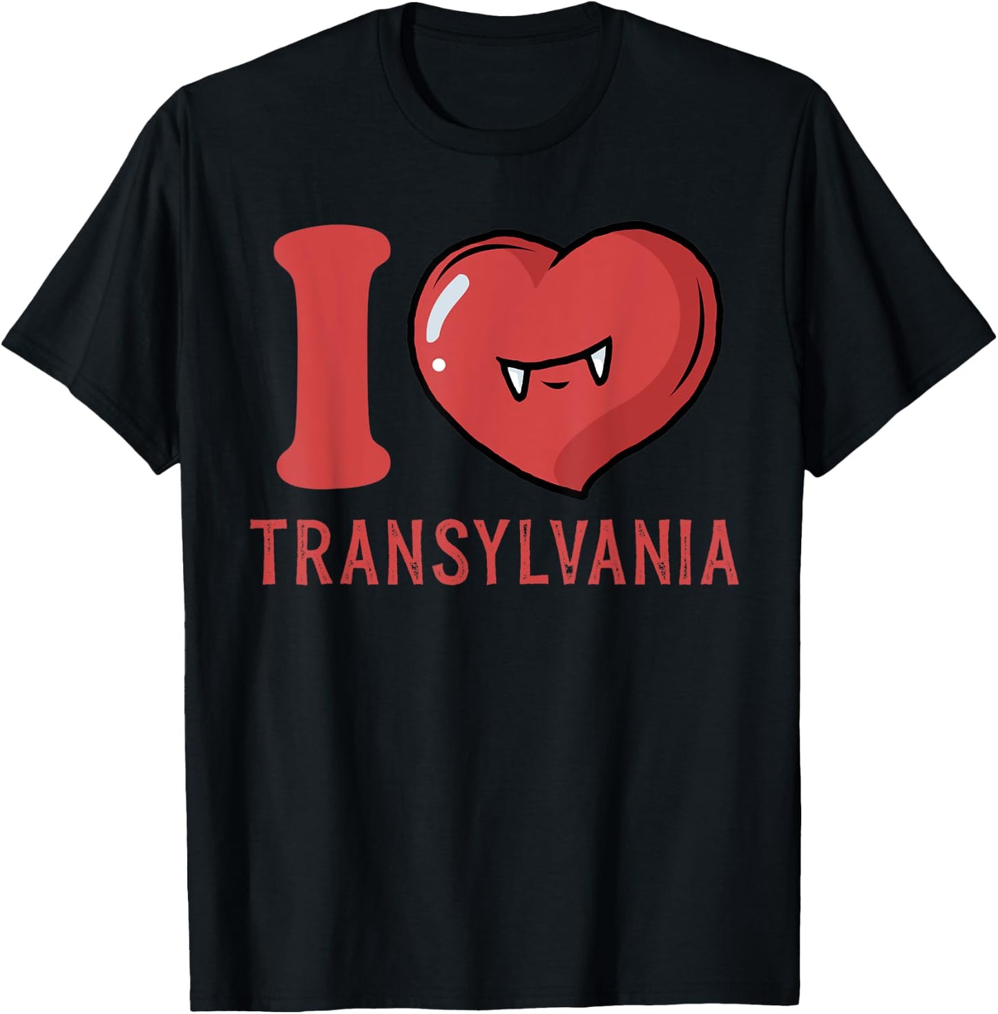 I Love Transylvania Funny Halloween T-Shirt - T-Shirt | Black