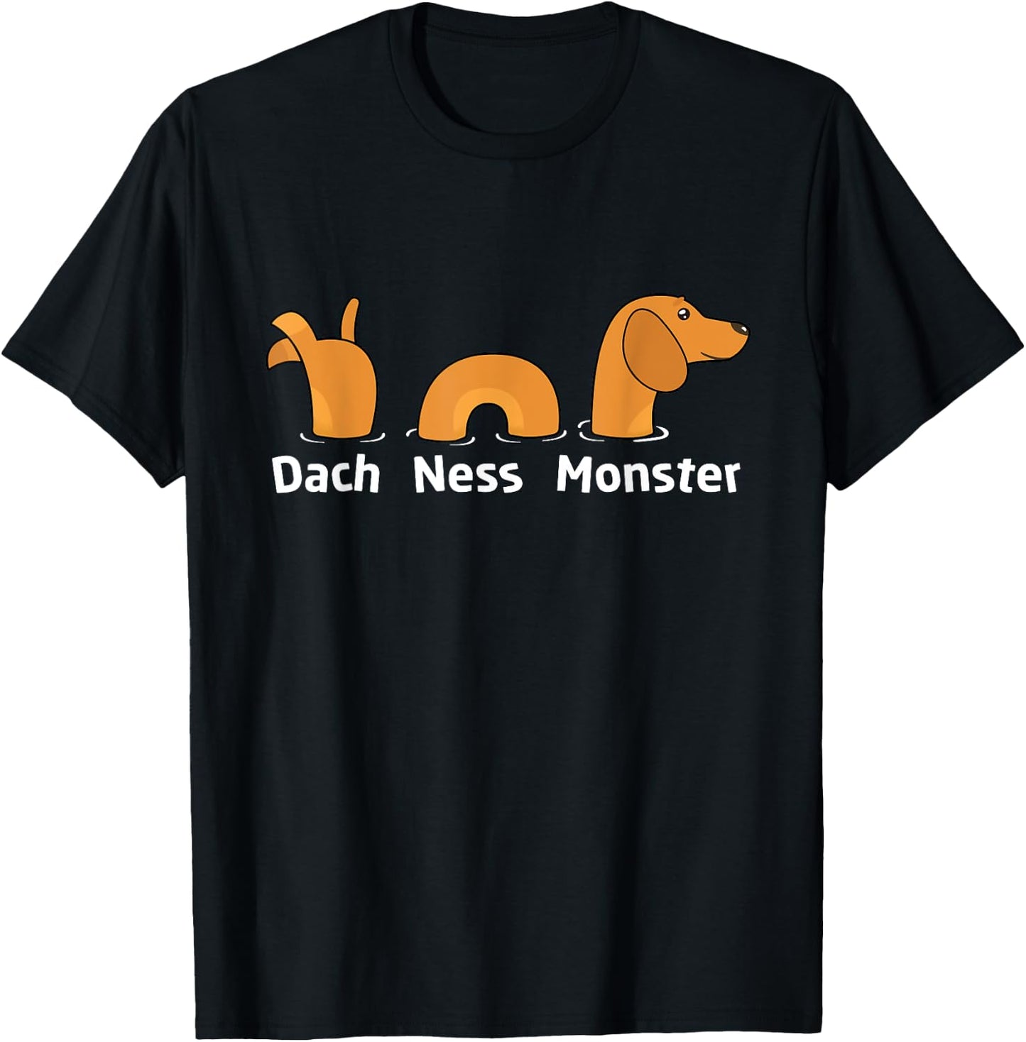 Funny Loch Ness Monster Dach Dachshund Shirt Gift Women T-Shirt - T-Shirt | Black