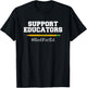 Support Educators Red for Ed T Shirt for Teachers T-Shirt - T-Shirt | Black