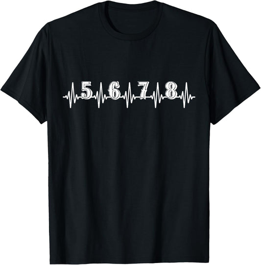 Linedance ECG Linedancing Dancer Linedancer Heart Line T-Shirt - T-Shirt | Black