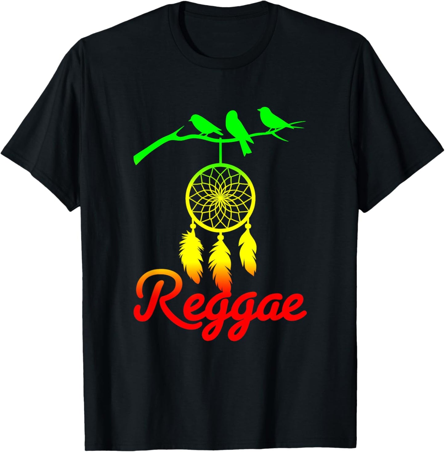 Rasta Reggae Jamaica Rastafari Roots Jamaique Dreamcatcher T-Shirt - T-Shirt | Black