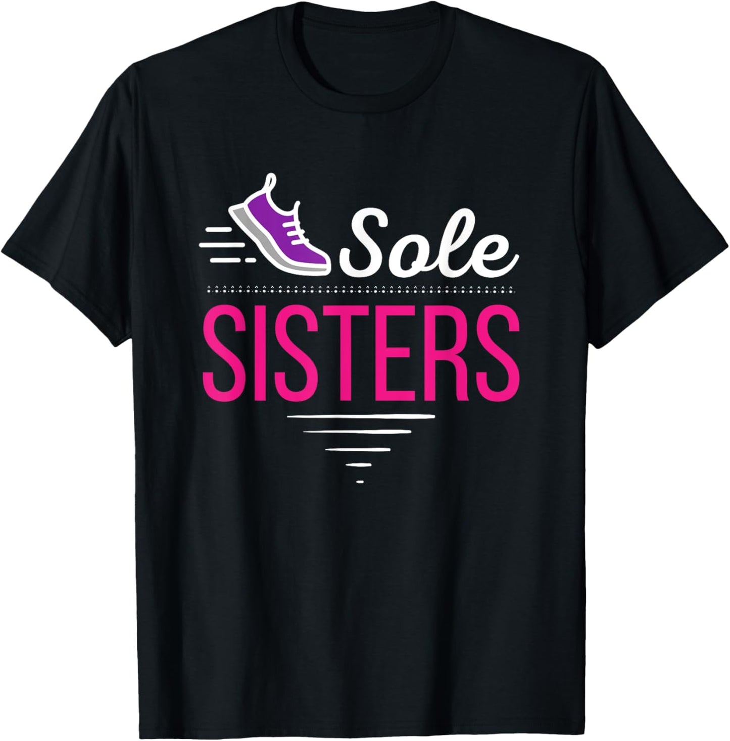 Running Sole Sisters Ladies Marathon Race Day Team T-Shirt - T-Shirt | Black