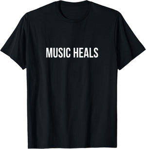 Music Heals T-Shirt - T-Shirt | Black