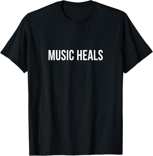 Music Heals T-Shirt - T-Shirt | Black