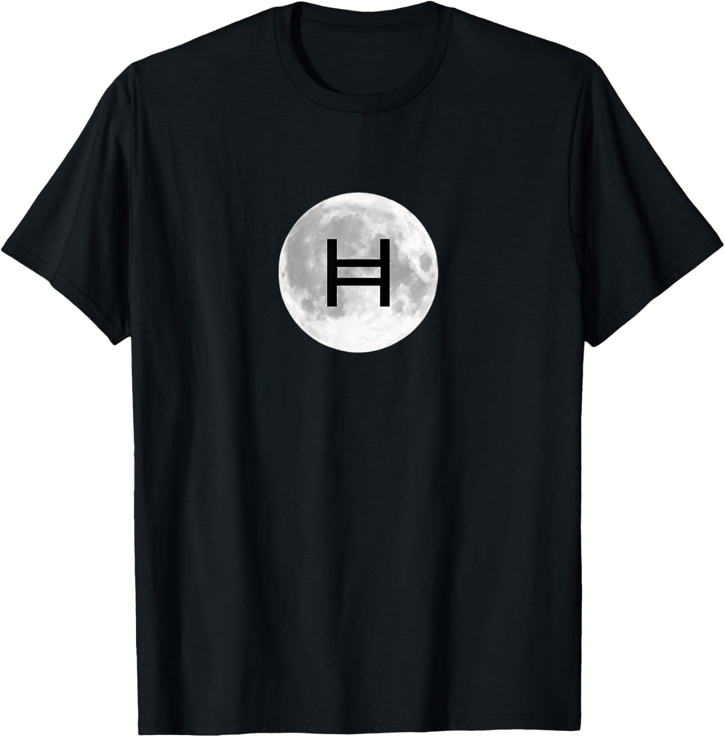 Hedera Hbar Moon Crypto T-Shirt - T-Shirt | Black