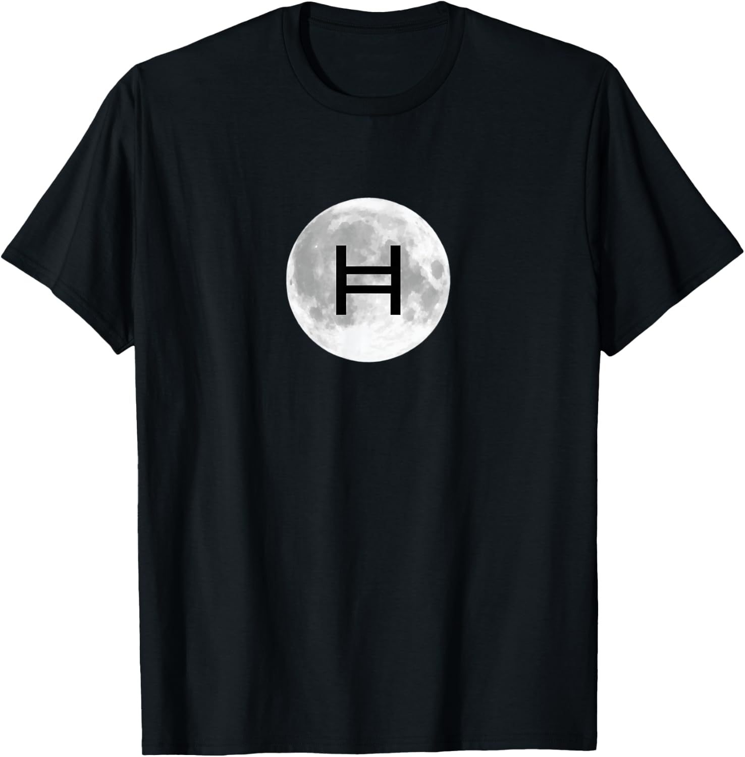 Hedera Hbar Moon Crypto T-Shirt - T-Shirt | Black