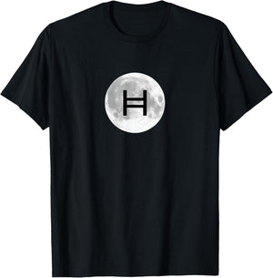 Hedera Hbar Moon Crypto T-Shirt - T-Shirt | Black