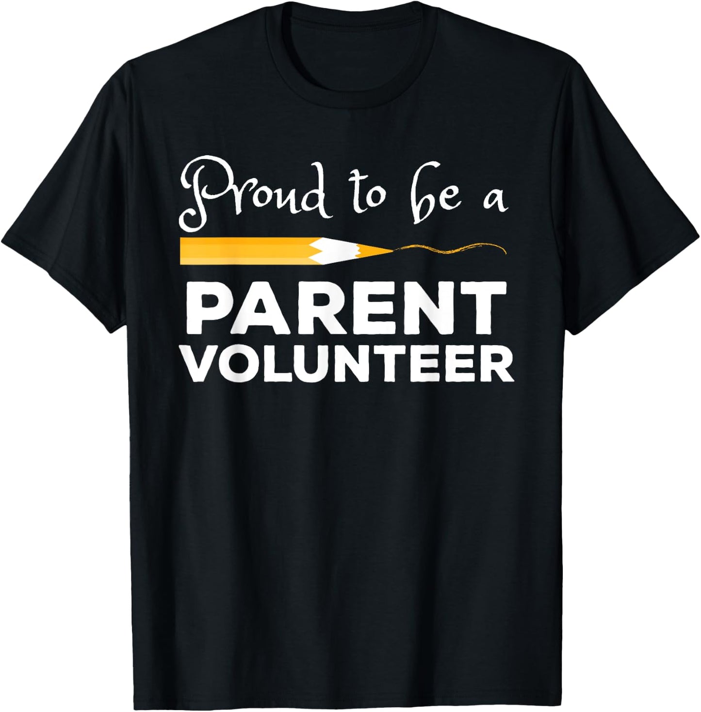 Volunteer Parent print School Chaperone Staff T-Shirt - T-Shirt | Black