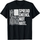 Funny Vintage Spread Cheeks Not Hate USA Flag T-Shirt - T-Shirt | Black
