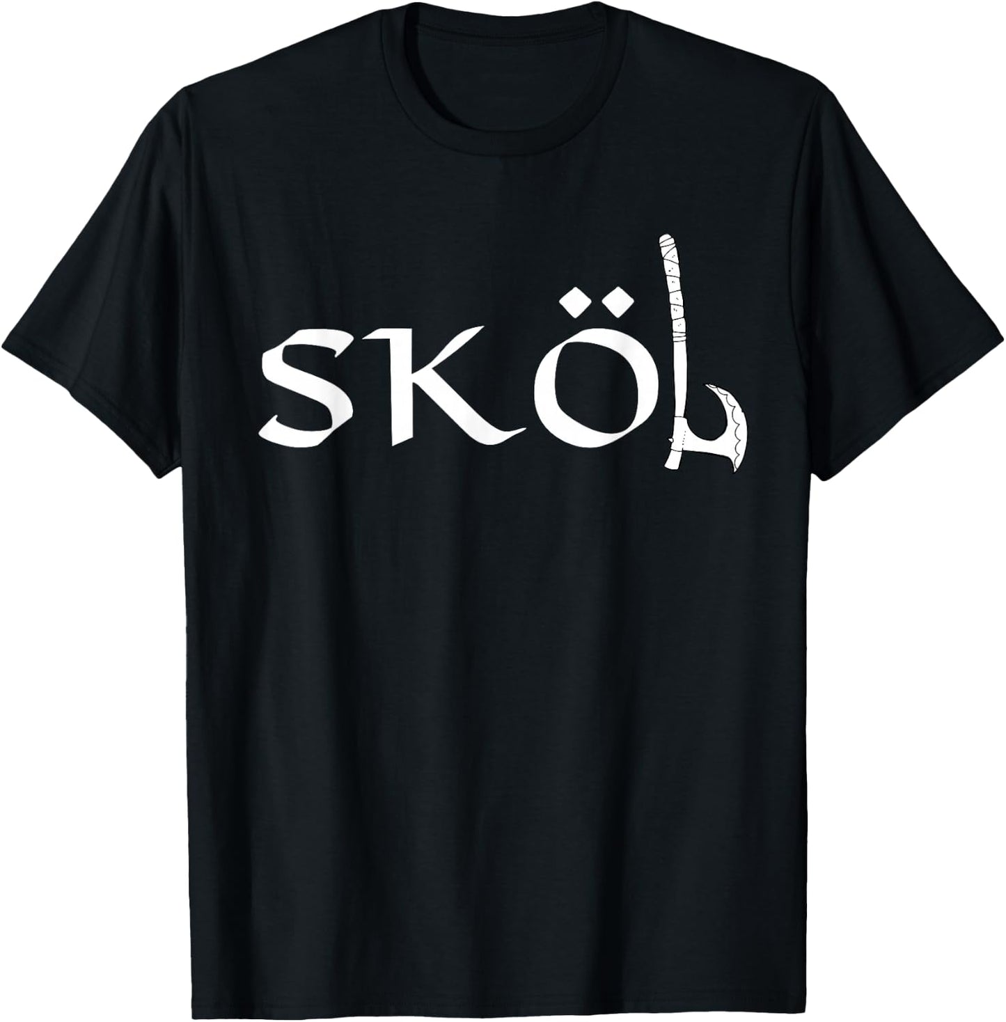 Skol Vikings Axe Heritage Chant Warrior Nordic Drinking T-Shirt - T-Shirt | Black