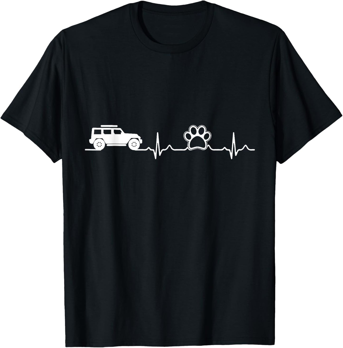 Offroad Driving and Dogs Paw shirt Woman, 4x4 4WD T-Shirt - T-Shirt | Black