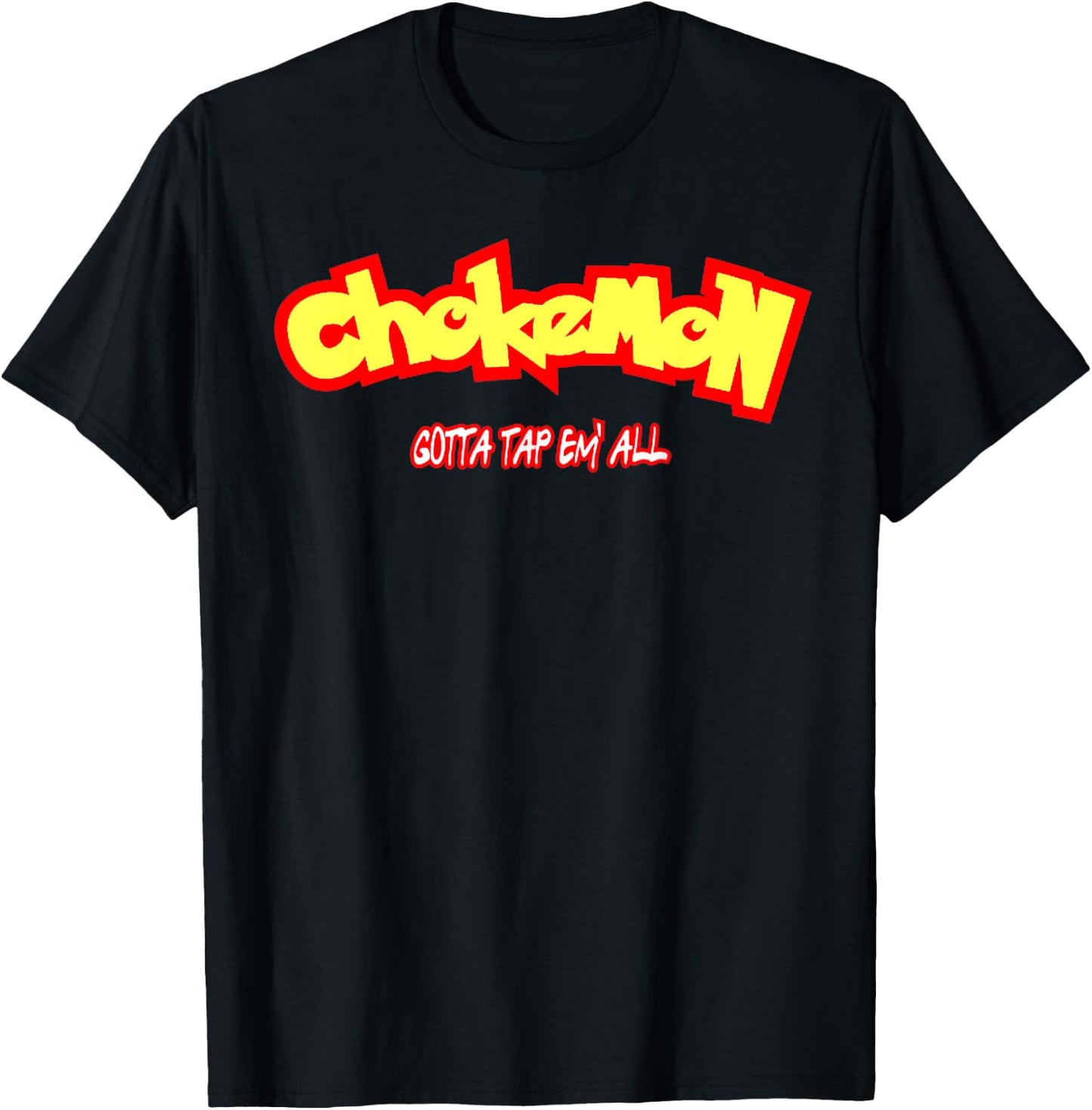 funny chokemon jiu jitsu Black Modern Casual Sports Martial Arts T-Shirt - T-Shirt | Black