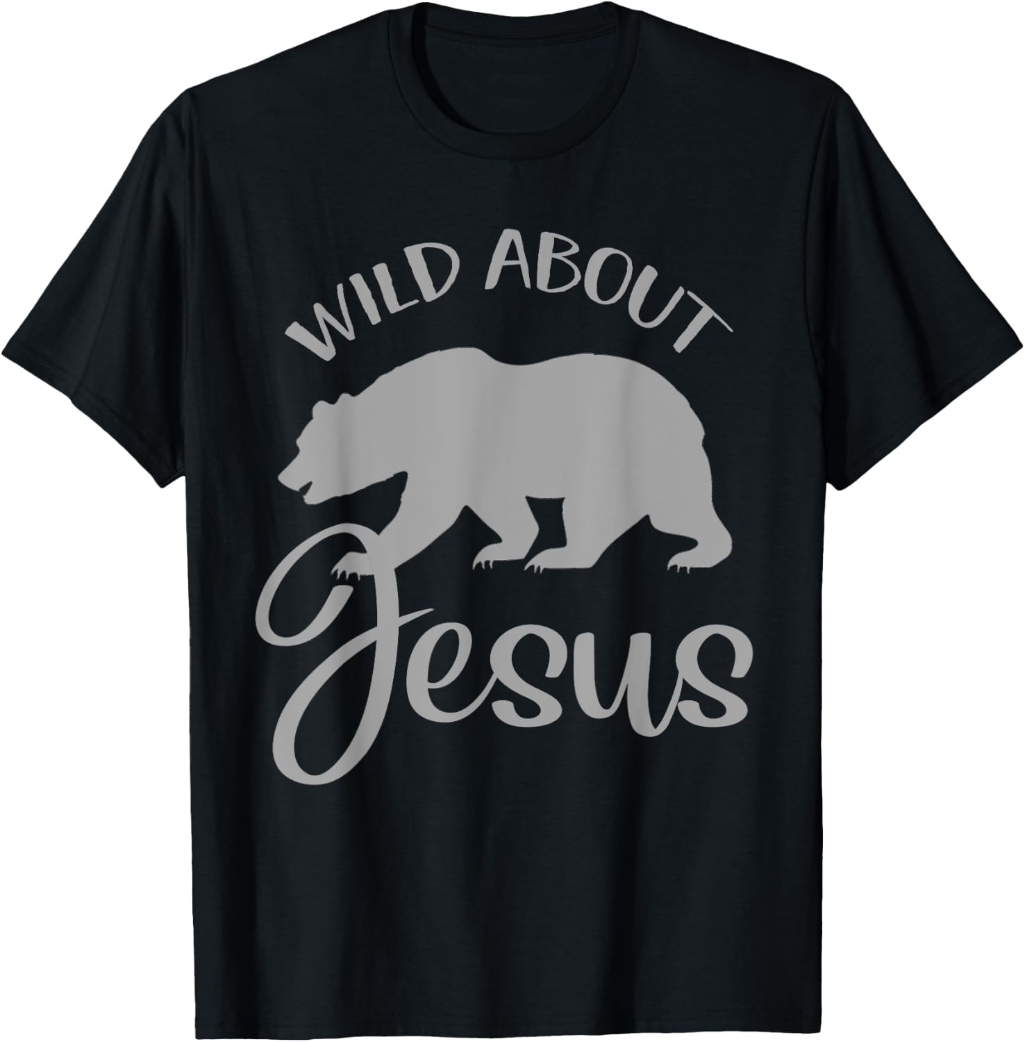 Wild About Jesus Shirt VBS Christian Religious Gift Bear T-Shirt - T-Shirt | Black