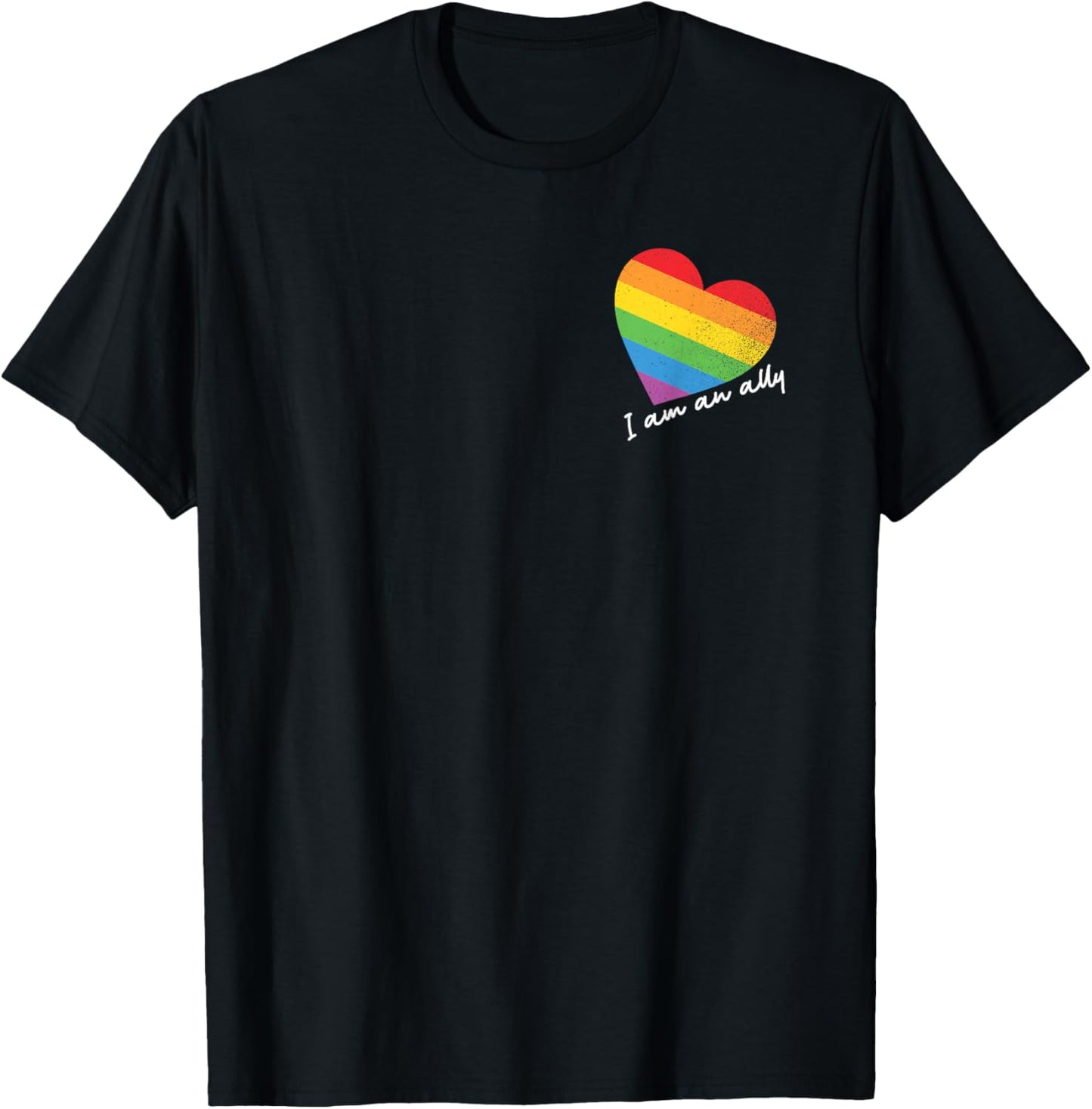 Ally Rainbow Heart Pride CSD-Party für Schwule Lesben und Queer LGBTQ+ T-Shirt - T-Shirt | Black