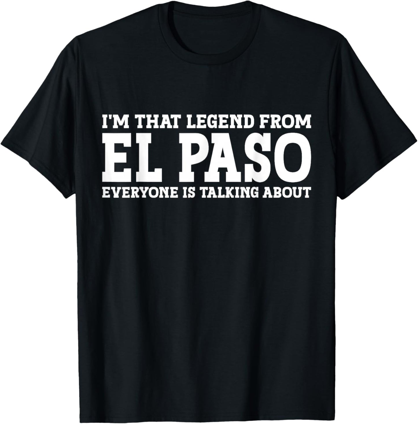 El Paso Hometown TX Texas Home Roots Funny City El Paso T-Shirt - T-Shirt | Black