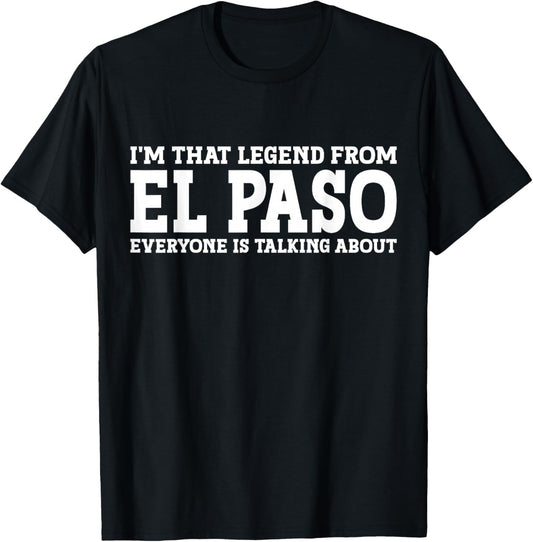El Paso Hometown TX Texas Home Roots Funny City El Paso T-Shirt - T-Shirt | Black