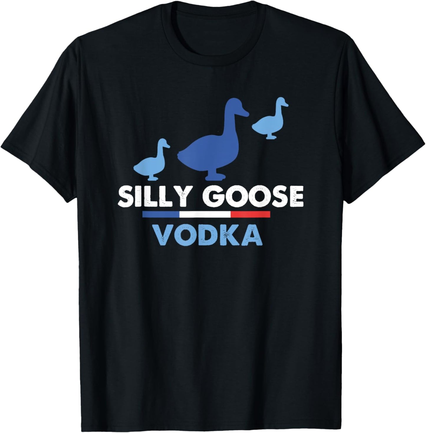 Silly Goose Vodka Funny Animal Alcohol Lover T-Shirt - T-Shirt | Black